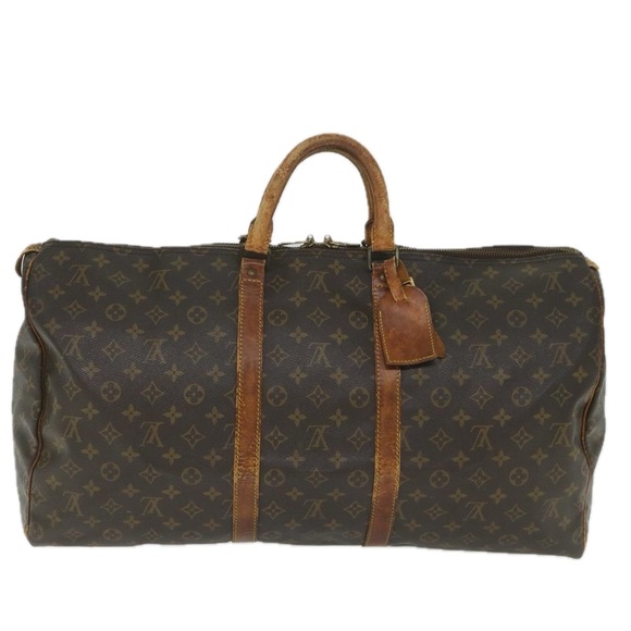 LOUIS VUITTON Monogram Keepall 55 Boston Bag M41424 LV Auth 57972 - Picture 3 of 16
